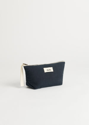 Pouch linen mini | Navy Bag aiayu