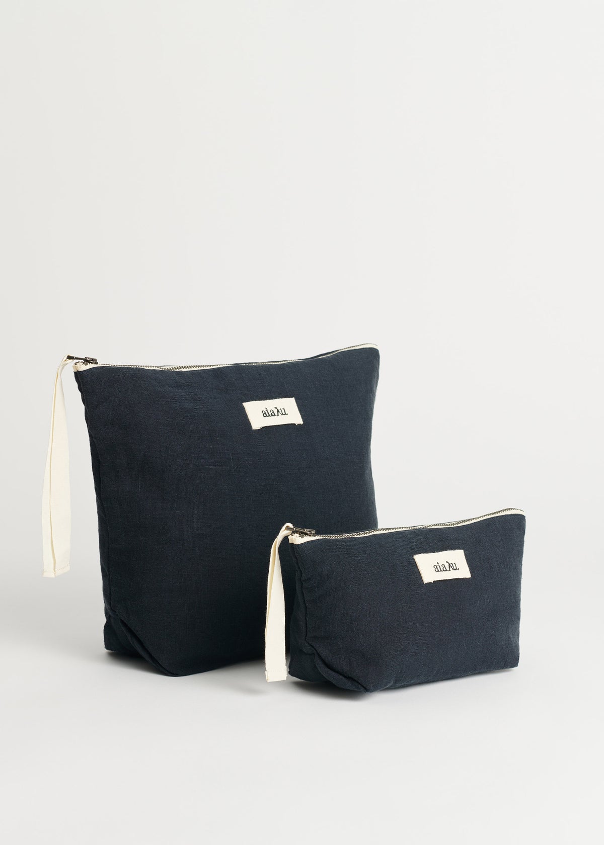 Pouch linen | Navy Bag aiayu
