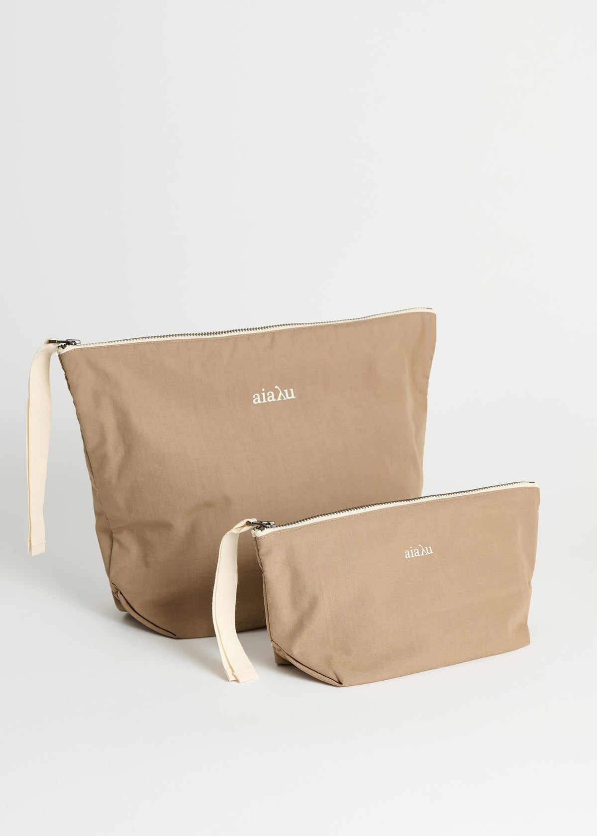 Pouch mini heavy poplin | Light earth Bag aiayu