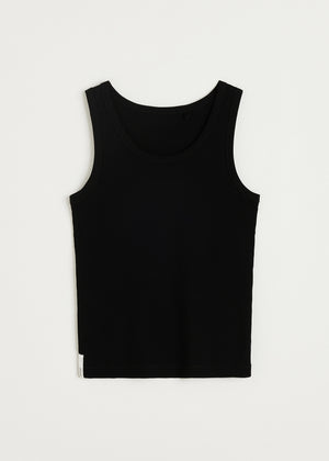 Rib tank top | Black Top aiayu