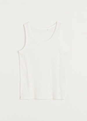 Rib tank top | Off white Top aiayu