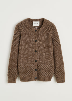 Sierra cardigan – llama wool | Pure brownie Cardigan aiayu