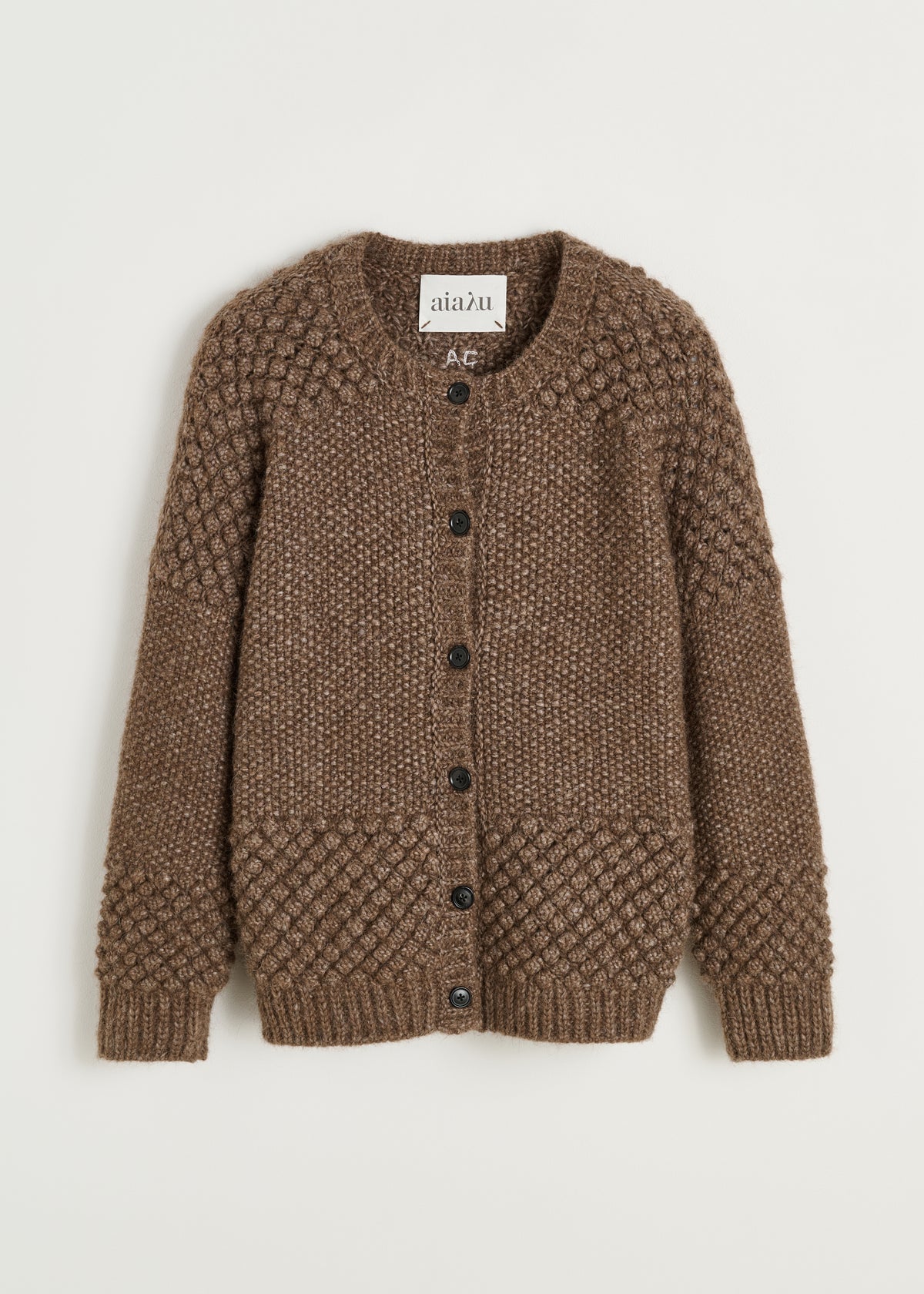 Sierra cardigan – llama wool | Pure brownie Cardigan aiayu