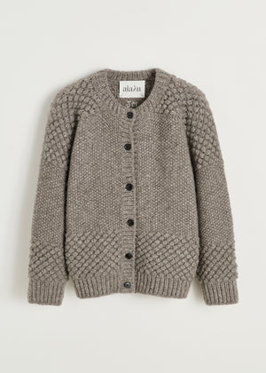 Sierra cardigan – llama wool | Pure Grey Cardigan aiayu