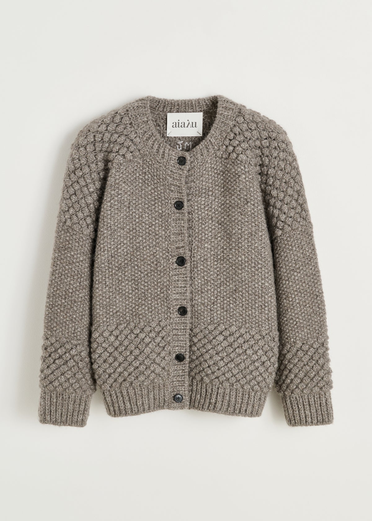 Sierra cardigan – llama wool | Pure Grey Cardigan aiayu