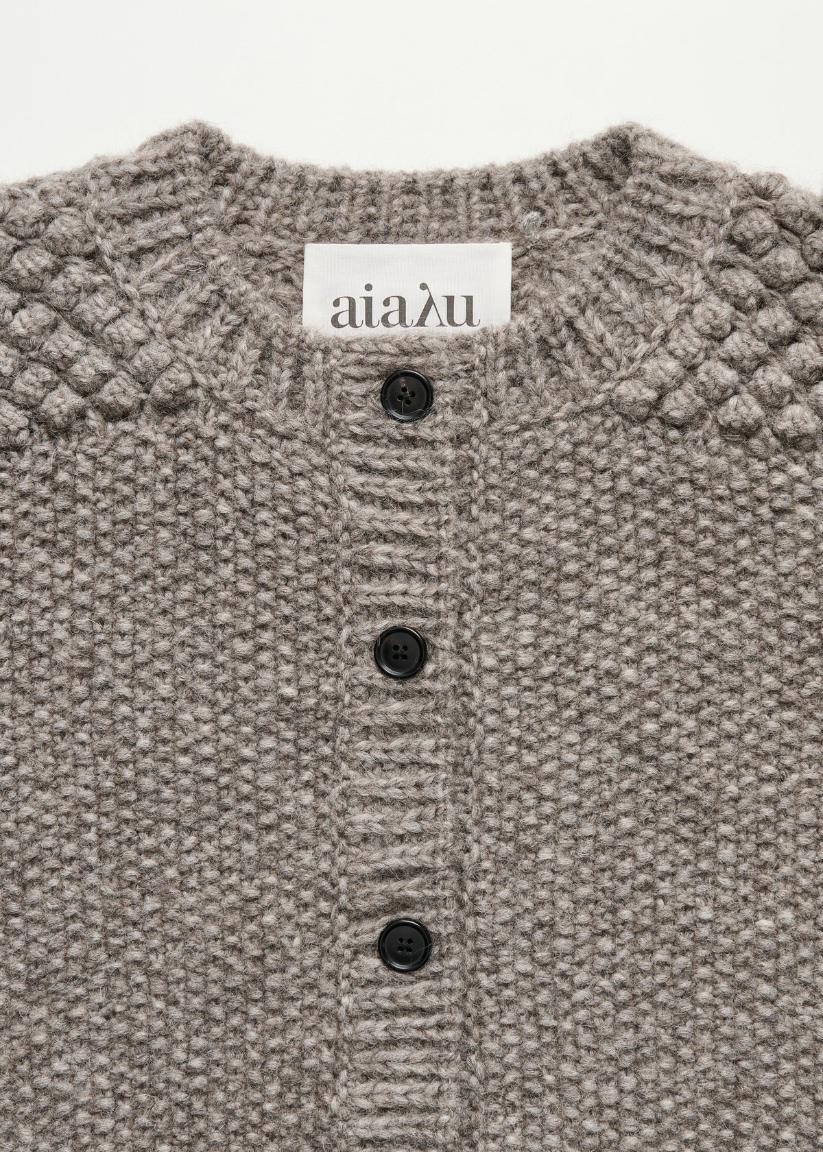Sierra cardigan – llama wool | Pure Grey Cardigan aiayu