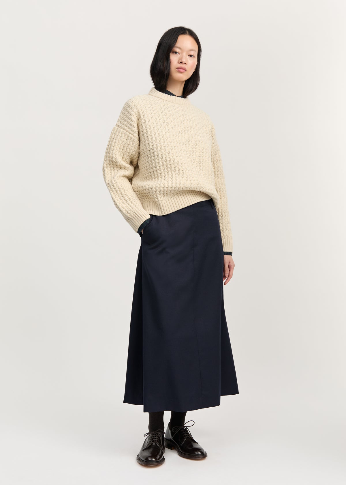 Eamon sweater – highland wool | Pure ecru Sweater aiayu