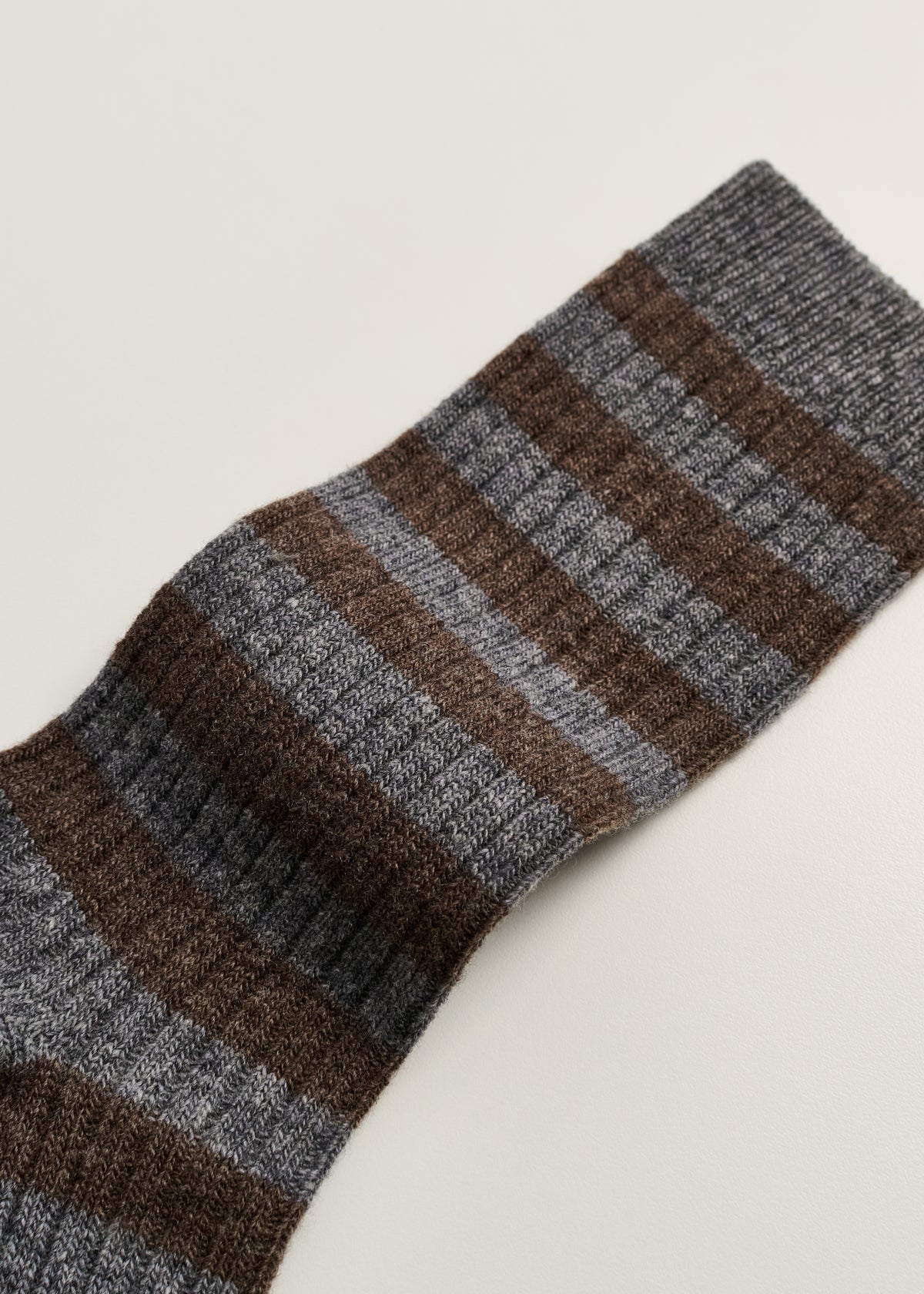 Striped cashmere sock | Mix grey Socks aiayu