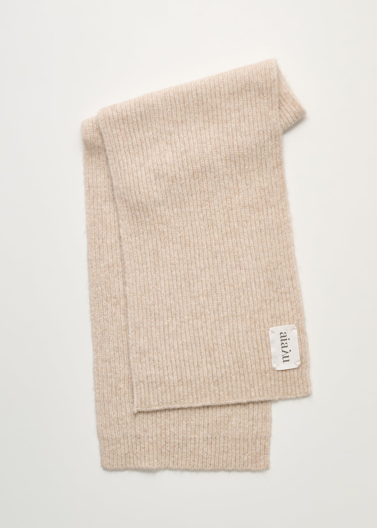 William scarf – wool | Pure Beige Scarf aiayu