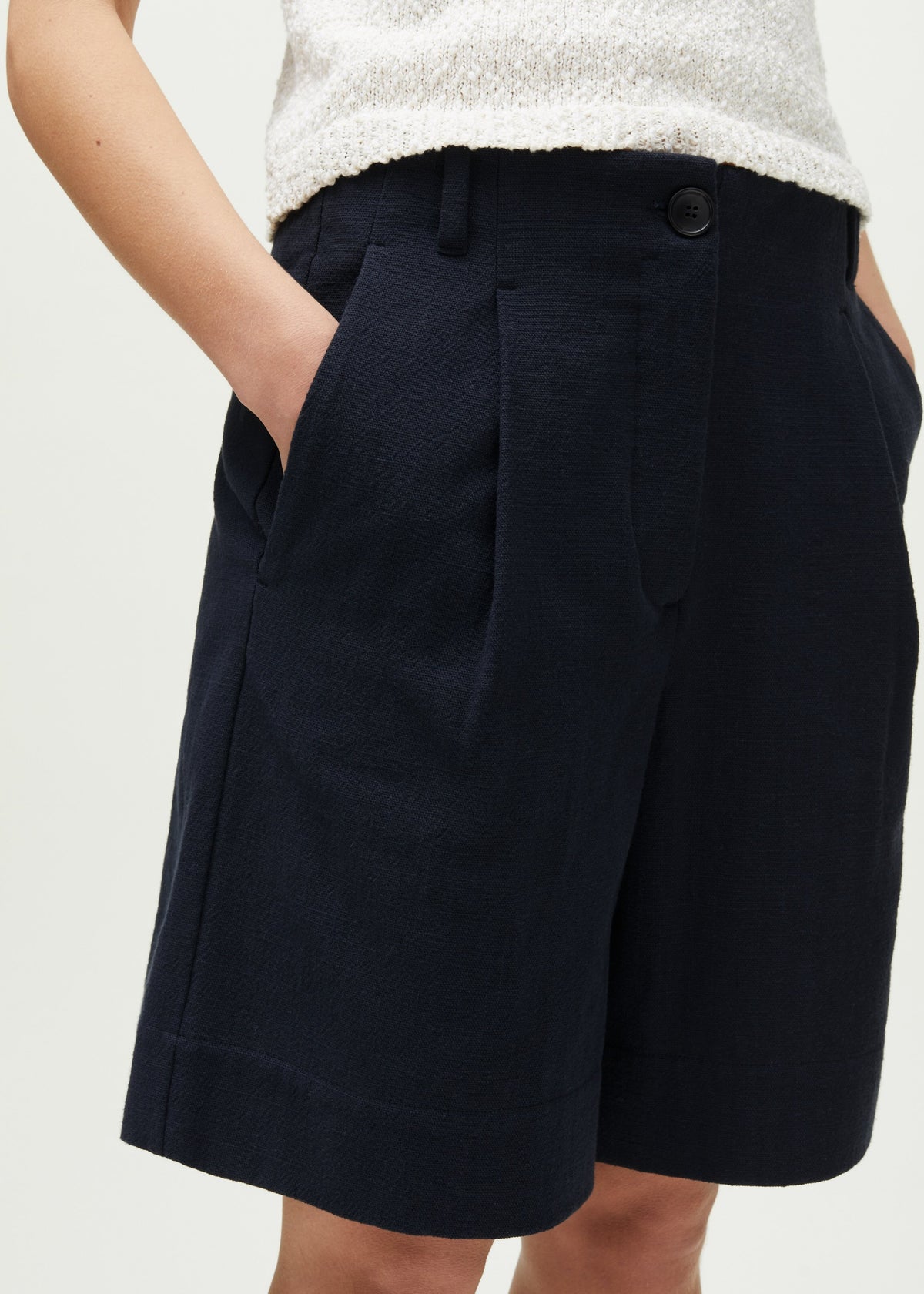 Willy shorts cotton | Navy Shorts aiayu