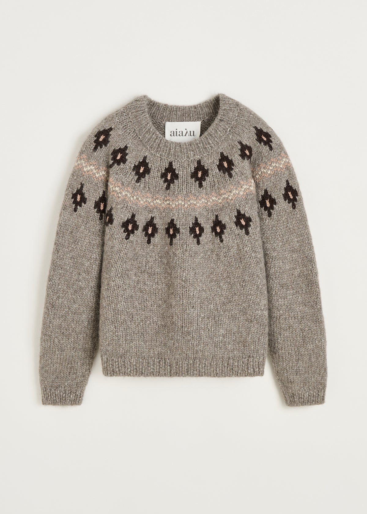 Wyn sweater – llama wool | Mix pure grey Sweater aiayu