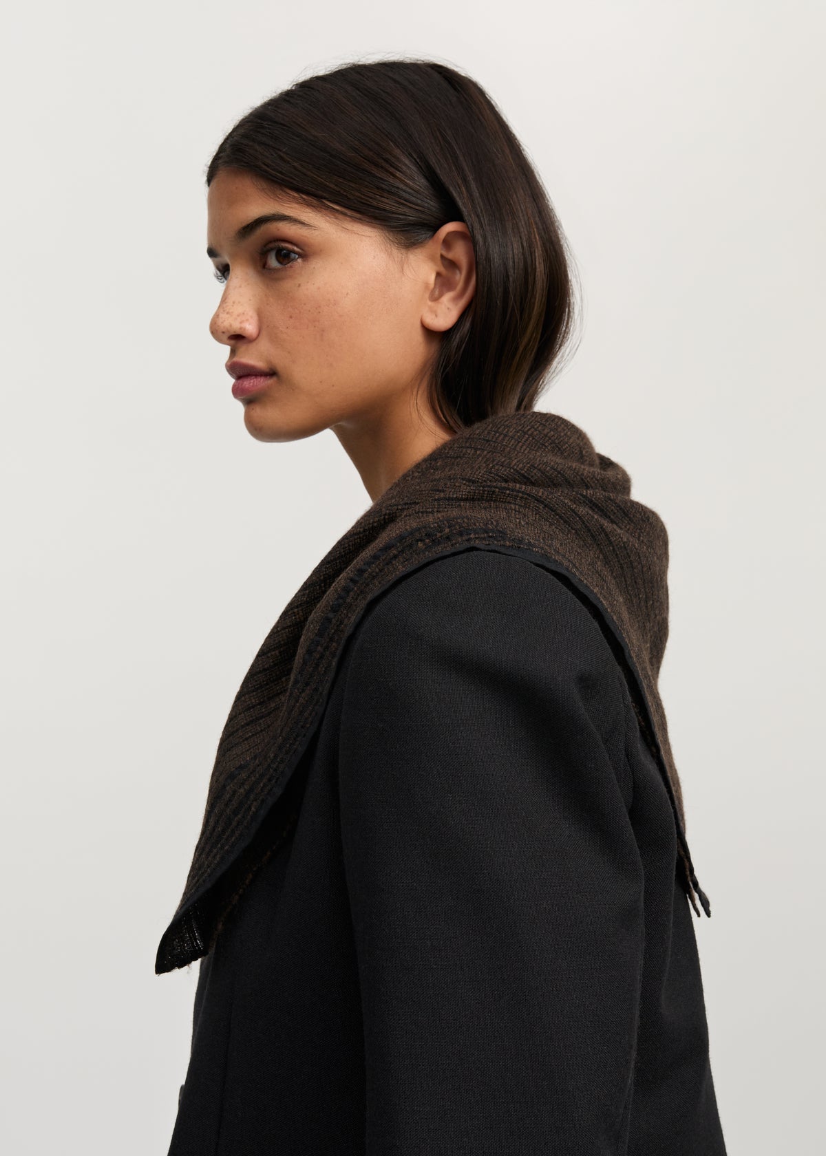 Yas scarf – yak silk blend | Mix pure brown Scarf aiayu